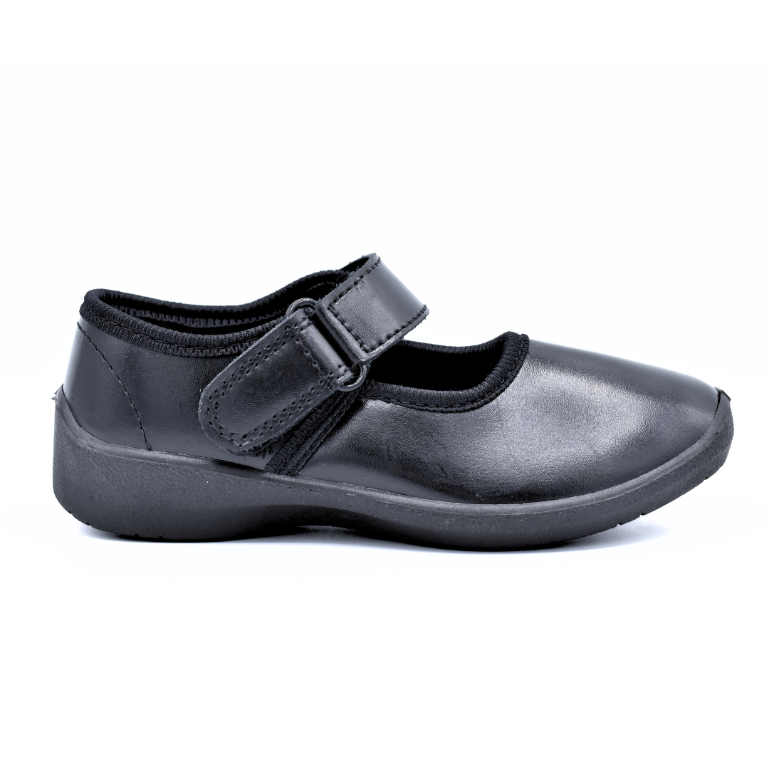 Girls Butterfly Strap School Shoes