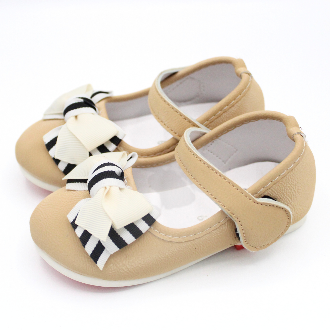 Stripy Bow Pumps