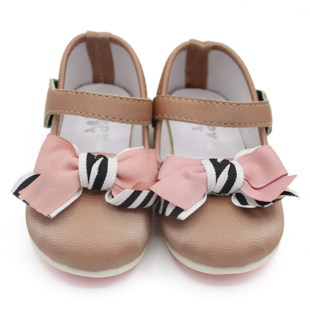 Stripy Bow Pumps