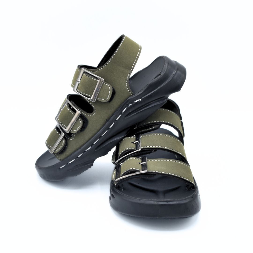 Triple Buckle Sandals