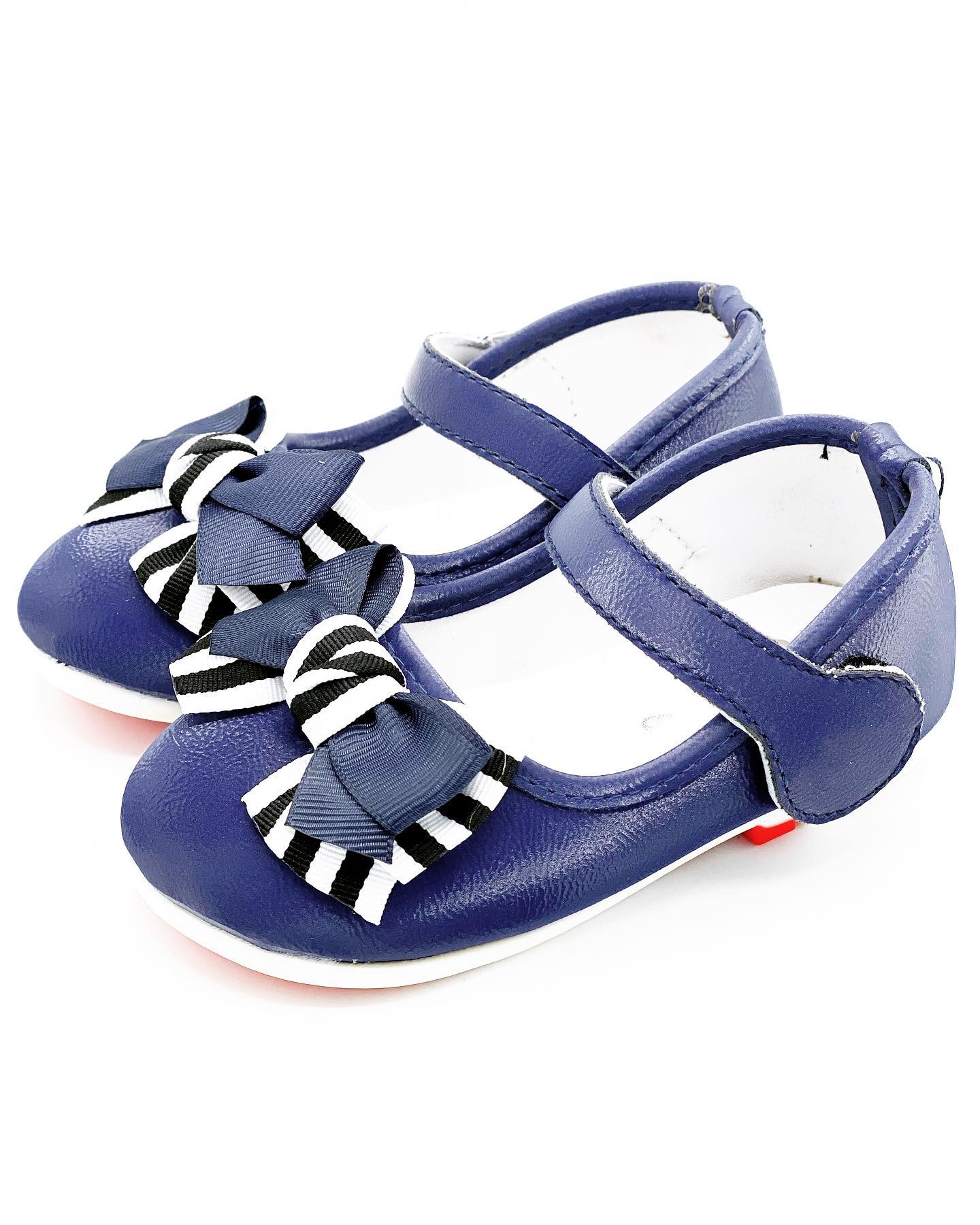 Stripy Bow Pumps