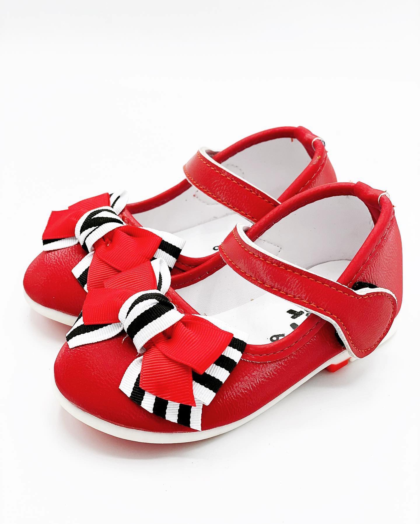 Stripy Bow Pumps