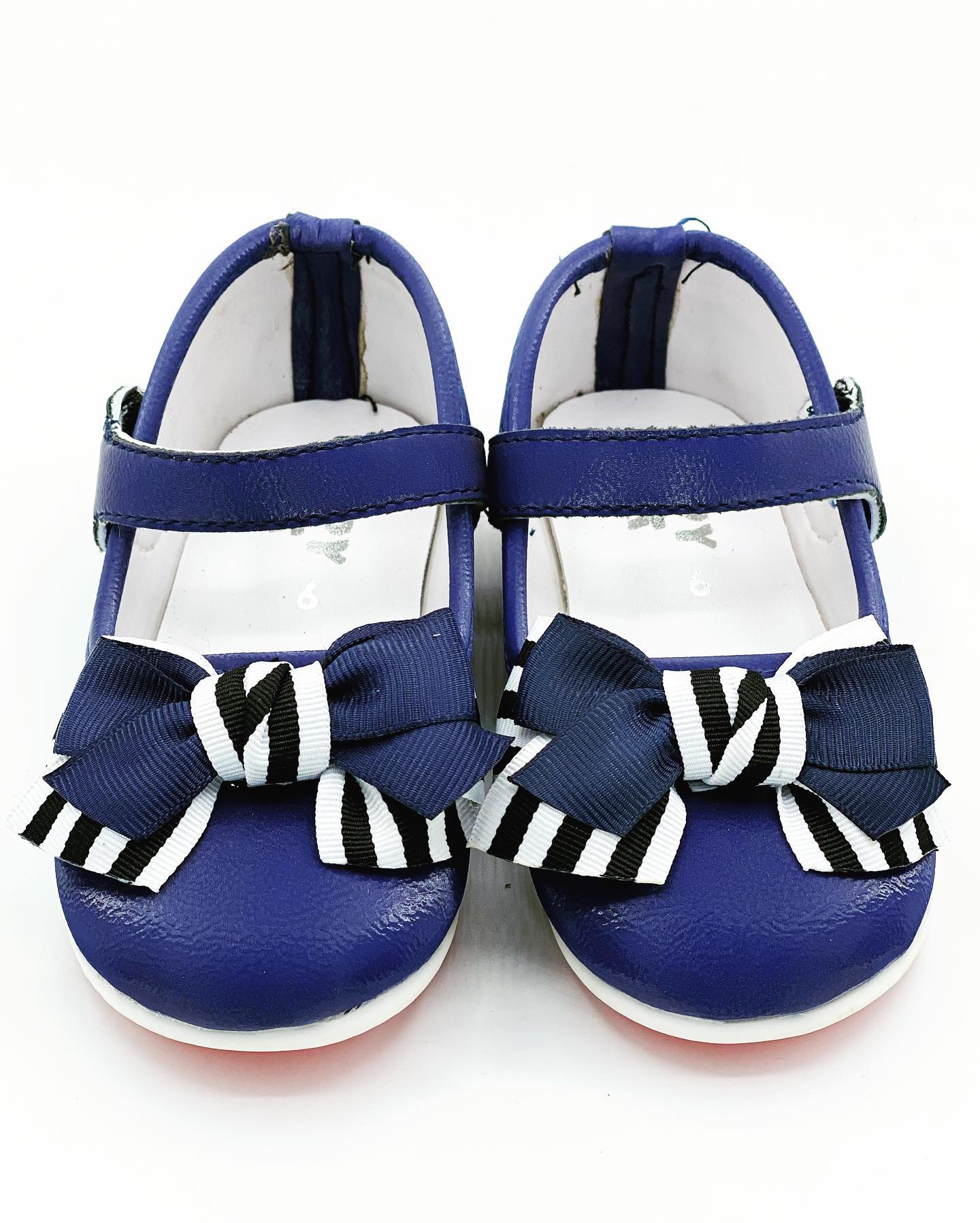Stripy Bow Pumps