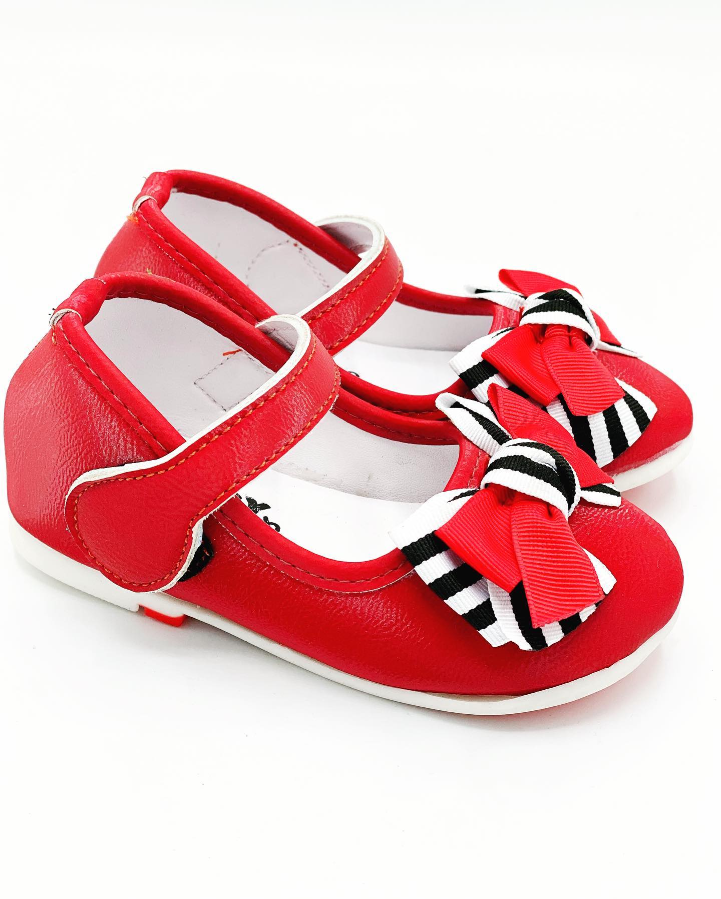 Stripy Bow Pumps