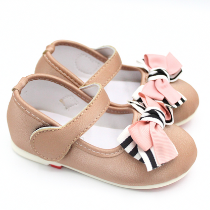 Stripy Bow Pumps