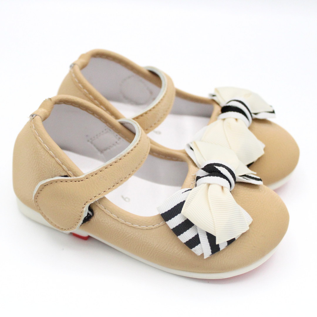 Stripy Bow Pumps