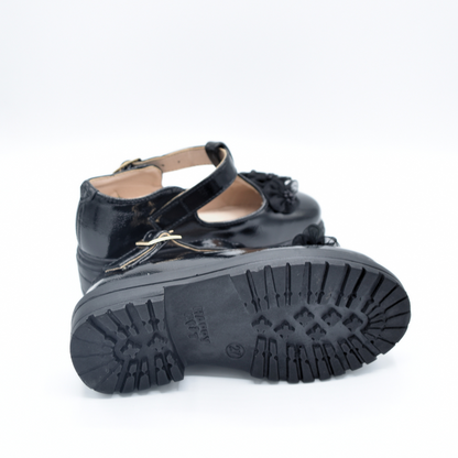 Midnight Flower Mary Janes