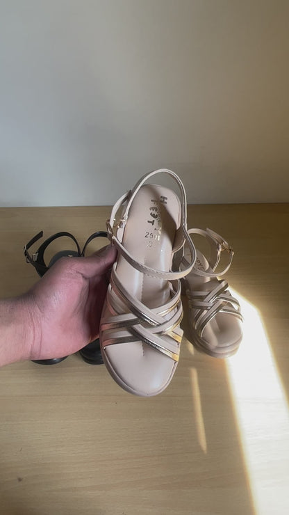 Silken Cross Sandals