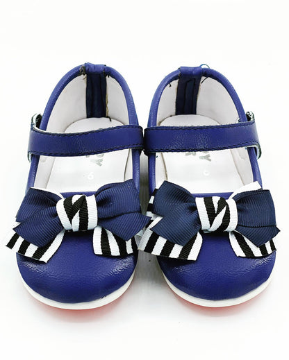 Stripy Bow Pumps
